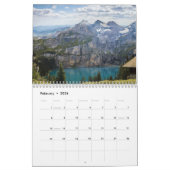 Lakes Forest Mountain landschap elk jaar Kalender (Feb 2026)