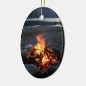 Lakeside Bonfire Keramisch Ornament (Links)