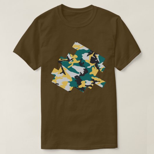Lakeside Camo Pattern Digital Sketch T-shirt (Design voorkant)