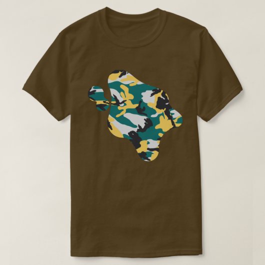 Lakeside Camo Pattern Paint Splat T-shirt (Design voorkant)