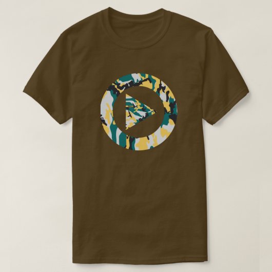 Lakeside Camo Pattern Press Play T-shirt (Design voorkant)