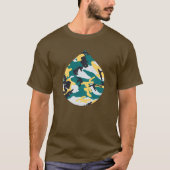 Lakeside Camo Pattern Teardrop T-shirt (Voorkant)