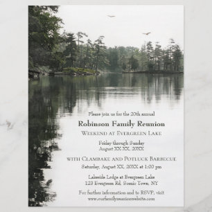 Lakeside Camping Family Reunion Jamboree Barbecue Flyer