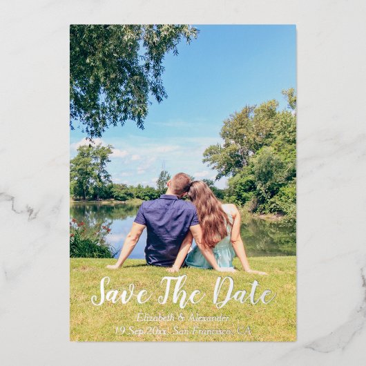 Lakeside Cottage Été Enregistrer La Carte Date (Recto)