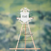 Lakeside Ducks Laurel Crest Monogram Huwelijk Acryl Bord (Neutraal)