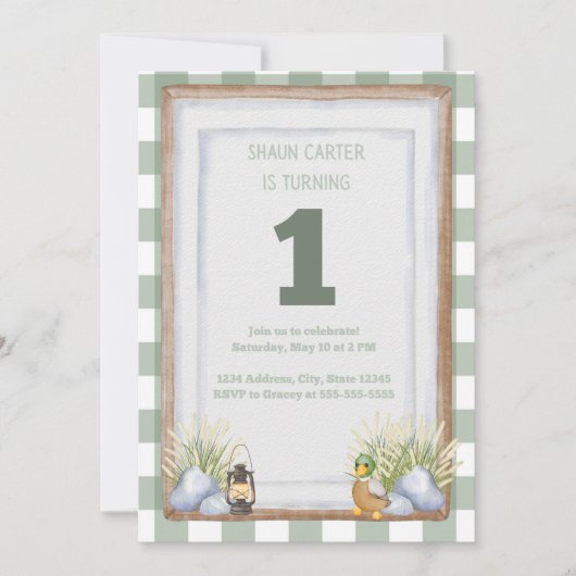 Lakeside eerste verjaardag kaart (Voorkant)