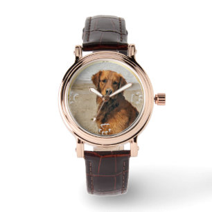 Lakeside Golden Retriever Art Gifts Horloge