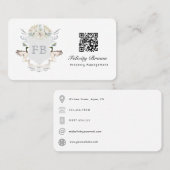 Lakeside Monogram CREST QR-code Visitekaartje (Voorkant / Achterkant)