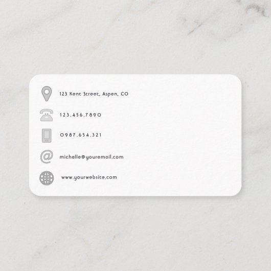 Lakeside Monogram CREST QR-code Visitekaartje (Achterkant)