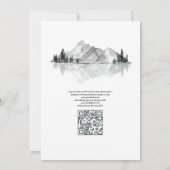 Lakeside Monogram Laurel Crest Wedding Kaart (Achterkant)