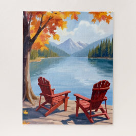 Lakeside Morning | Peaceful Mountain Landscape Legpuzzel
