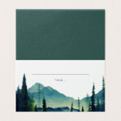 Lakeside Mountain Forest Wedding Place Visitekaartjes (Buitenkant ongevouwen)
