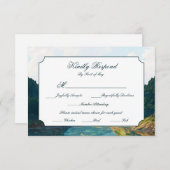 Lakeside Mountain Valley Wedding RSVP Card (Voorkant / Achterkant)