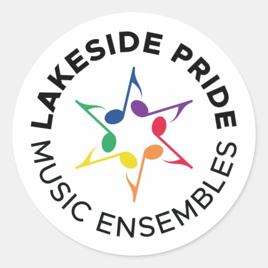 Lakeside Pride Sticker - Circle Design (Voorkant)
