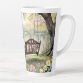 Lakeside Swing in de romantische Waterverf tuin Latte Mok