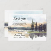 Lakeside sympathie plat dank u kaart (Voorkant / Achterkant)