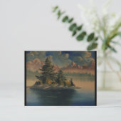 Lakeside Tranquility Painting Briefkaart (Staand voorkant)
