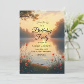 Lakeside Twilight Whispers bij het water Kaart (Staand voorkant)