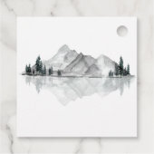 Lakeside Wedding Monogram Crest Bedankjes Labels (Achterkant)