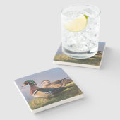 Lakeside, Wood Duck Stenen Onderzetter (Zijkant)