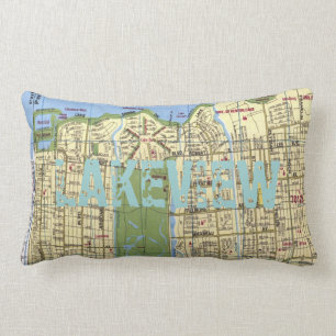 LAKEVIEW: Kaart van New Orleans Kussen
