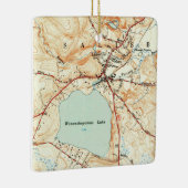 Lakeville CT  kaart Keramisch Ornament (Rechts)