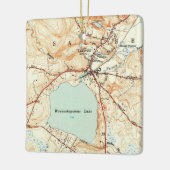 Lakeville CT  kaart Keramisch Ornament (Links)