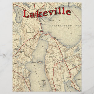 Lakeville Massachusetts Oude Kaart