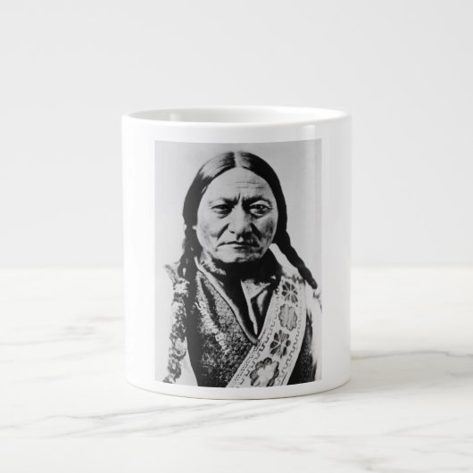 Lakota Chief Surrender: Sitting Bull Fort Buford Extra Grote Beker (Voorkant)
