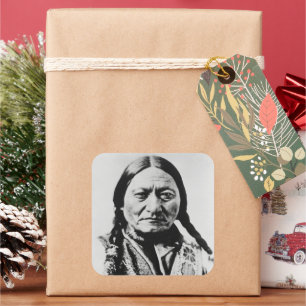 Lakota Chief Surrender: Sitting Bull Fort Buford Vierkante Sticker