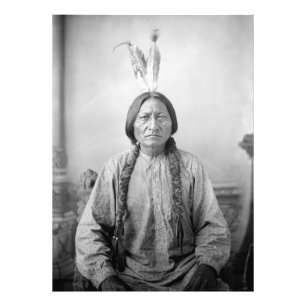 Lakota leider Sitting Bull Indiaanse Indiaan Foto Afdruk
