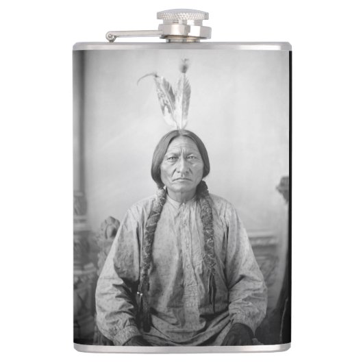 Lakota leider Sitting Bull Indiaanse Indiaan Heupfles (Voorkant)