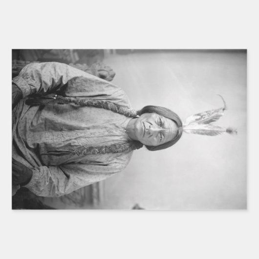 Lakota leider Sitting Bull Indiaanse Indiaan Inpakpapier Vel (Voorkant)