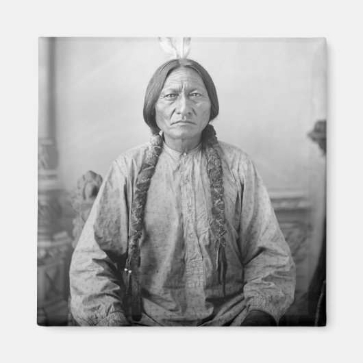 Lakota leider Sitting Bull Indiaanse Indiaan Magneet (Voorkant)