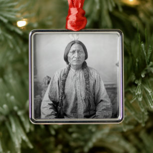 Lakota leider Sitting Bull Indiaanse Indiaan Metalen Ornament