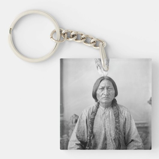 Lakota leider Sitting Bull Indiaanse Indiaan Sleutelhanger (Voorkant)