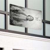 Lakota leider Sitting Bull Indiaanse Indiaan Spandoek (Buitenkant Gebouw)