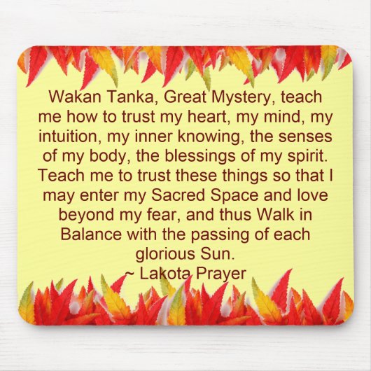 lakota prayer mousepad muismat (Voorkant)