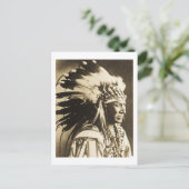 Lakota Sioux Chief White Swan Briefkaart (Staand voorkant)