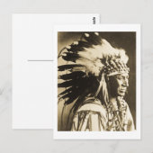 Lakota Sioux Chief White Swan Briefkaart (Voorkant / Achterkant)