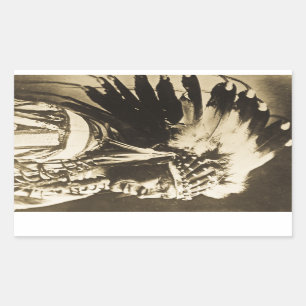 Lakota Sioux Chief White Swan Rechthoekige Sticker