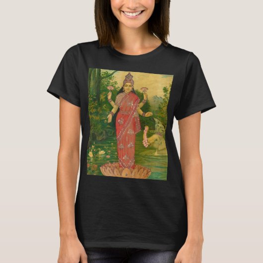 Lakshmi by Raja Ravi Varma T-shirt (Voorkant)