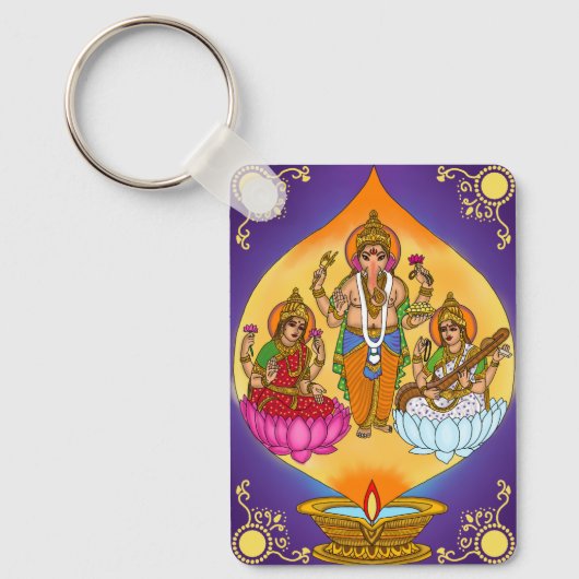 Lakshmi Ganesh Sleutelhanger (Voorkant)