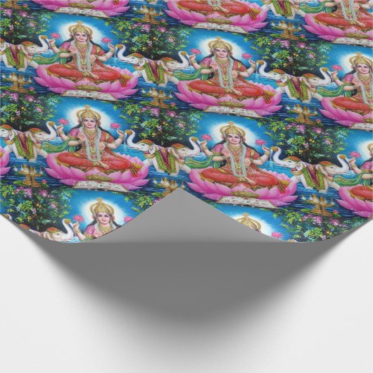 Lakshmi Goddess of Love, Prosperity, and Wealth Cadeaupapier (Hoek)