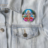 Lakshmi Goddess of Love, Prosperity, and Wealth Ronde Button 5,7 Cm (In situ)