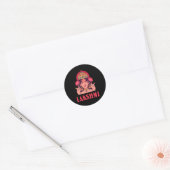 Lakshmi is de godin van het geluk ronde sticker (Envelop)