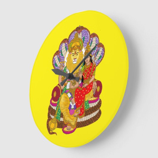 Lakshmi Narasimha Wall Clock Grote Klok (Hoek)
