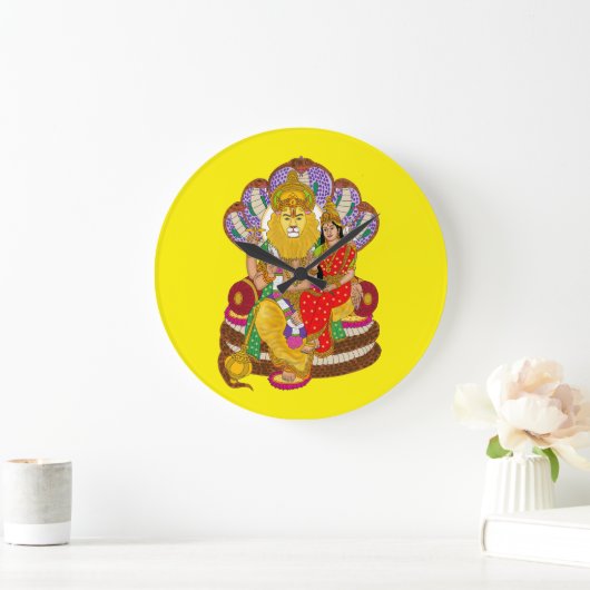 Lakshmi Narasimha Wall Clock Grote Klok (Huis)