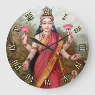 Lakshmi-wandklok Grote Klok