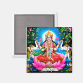 LAKSMI GODDESDS DE RICHESSE YOGA MAGNETS CARRÉS (Recto/Verso)